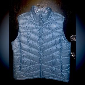 Women's XL The North Face Aconcagua Blue Down Puffer Vest